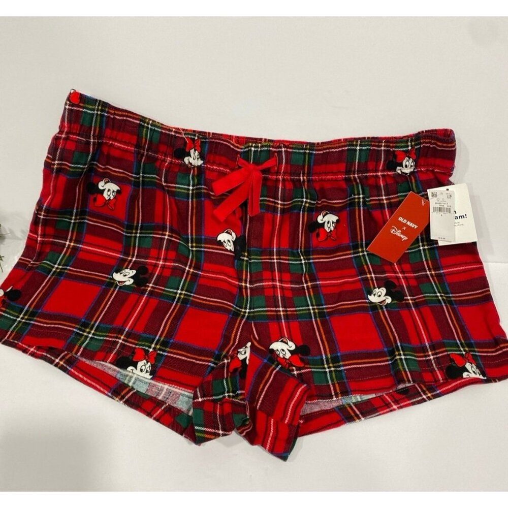 Old Navy Disney Mickey & Minnie Mouse 100% Cotton Flannel Pajama Pants Sz Large